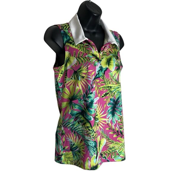 NWT Tommy Bahama Golf Polo Shirt Womens S Tennis Pickleball UPF 50 Preppy Tank - Picture 4 of 12
